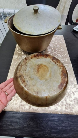 Казан с крышкой и сковорода