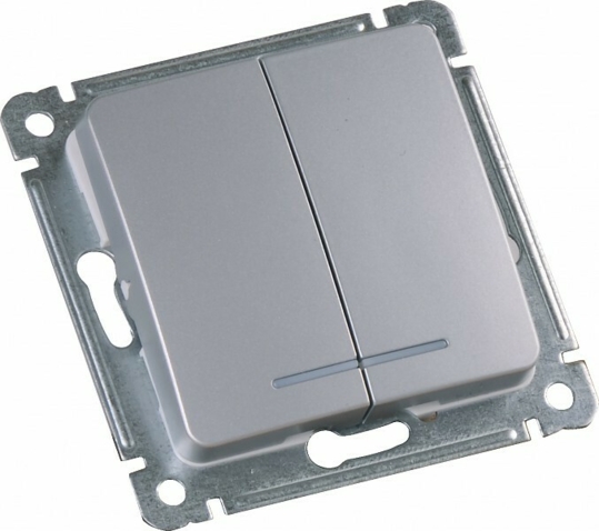 Серия розеток выключателей с/у от HEGEL цвет-серебро