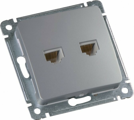 Серия розеток выключателей с/у от HEGEL цвет-серебро