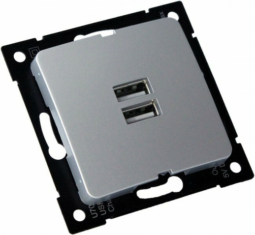 Серия розеток выключателей с/у от HEGEL цвет-серебро