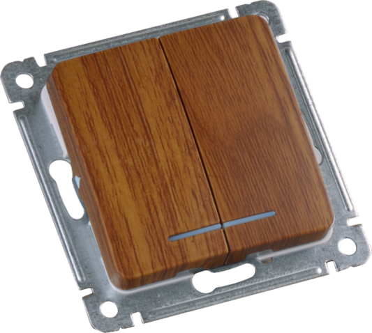 Розетки выключатели рамки механизмы Master цвет дуб от Hegel