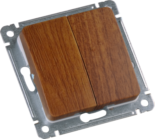 Розетки выключатели рамки механизмы Master цвет дуб от Hegel