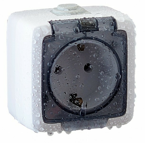  Розетки выключатели «ALFA IP44» открытой установки от HEGEL