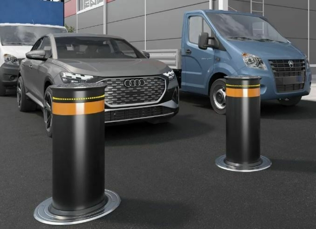 Установка Болларды (выдвижные столбы)