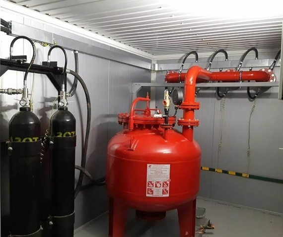 Монтаж агрегатной порошковой системы пожаротушения Самарканд