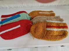 Тапочки-следочки вязанные