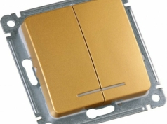 Серия розеток выключателей MASTER цвет золото от HEGEL 