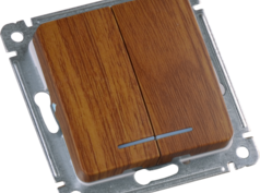 Розетки выключатели рамки механизмы Master цвет дуб от Hegel