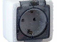  Розетки выключатели «ALFA IP44» открытой установки от HEGEL