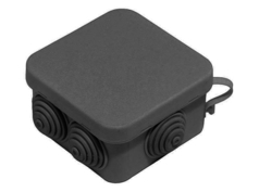 Коробка для наружного монтажа IP55 HEGEL чёрные
